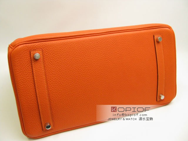 エルメス バーキン35トリヨンクレマンス オレンジ(金具:シルバー) her445